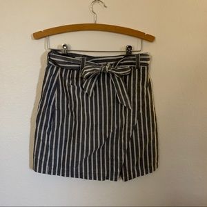 striped linen skirt